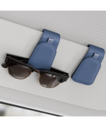 Sotfamily Sunglass Holder For Car Suede Cloth Magnetic Sunglasses Clip For Car Visor Glasses Holder Clip For Car 2 Packs Blu