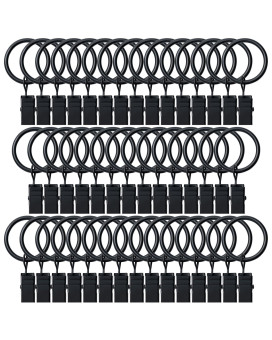 Boomiboo 44 Pack Curtain Rings With Clips Drapery Clips With Rings Hangers Drapes Rings Drapery Rings 1 Inch Fits Up To 58