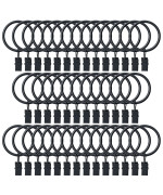 Boomiboo 40 Pack Curtain Rings With Clips Drapery Clips With Rings Hangers Drapes Rings Drapery Rings 15 Inch Fits Up To 1