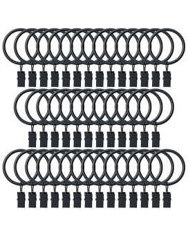 Boomiboo 40 Pack Curtain Rings With Clips Drapery Clips With Rings Hangers Drapes Rings Drapery Rings 15 Inch Fits Up To 1