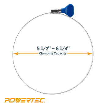 Powertec 6 X 10 Dust Collection Hose With Blast Gate And 5Pcs Key Hose Clamps For Woodworking And Wood Shop Dust Collection S