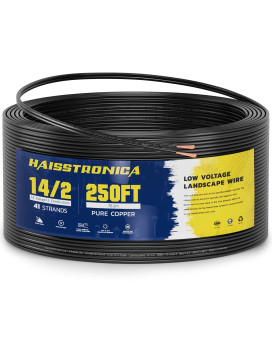 Low Voltage Landscape Wire 142 250Ft Haisstronica Landscape Lighting Copper Wire 14 Gauge 2 Conductor Landscaping Lights Wired