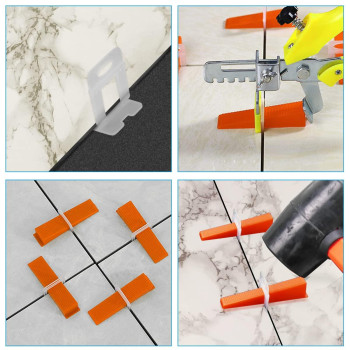 Storystore Tile Leveling System 1000 Piece Tile Leveling Clips 116 Tiles Spacers Leveling System Diy For Professional Cera