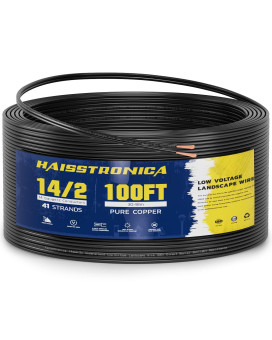 Low Voltage Landscape Wire 142 100Ft Haisstronica Landscape Lighting Copper Wire 14 Gauge 2 Conductor Landscaping Lights Wired