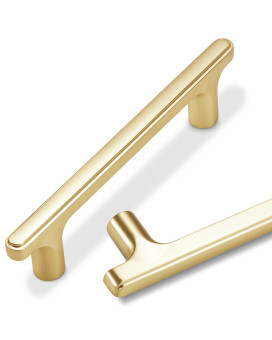 Amasideca 10 Pack Brushed Brass Cabinet Pulls 334 Inch Hole Centers Kitchen Cabinet Handles Zinc Alloy Gold Drawer Pulls Solid