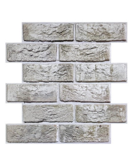 Commomy 10 Pcs 3D Faux Brick Wall Panels 118X118 Small Size Thin Pvc Brick Wall Panels Peel And Stick Diy Selfadhesive W