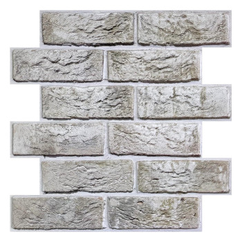 Commomy 10 Pcs 3D Faux Brick Wall Panels 118X118 Small Size Thin Pvc Brick Wall Panels Peel And Stick Diy Selfadhesive W