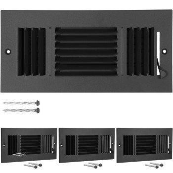 Wesiti 4 Pcs 10 X 4 Inch Ceiling Vent Covers For Home Ceiling Sidewall And Ceiling Vent Register 3 Way Vents For Sidewall Solid