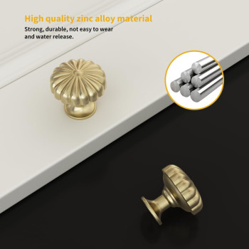 Goldenwarm 10 Pack Gold Cabinet Knobs Dresser Knobs Gold Drawer Pulls And Knobs For Dresser Brushed Gold Cabinet Pulls Zinc Allo