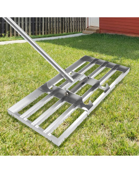 Dremmt Lawn Leveling Rake 17 Inch Lawn Leveler Garden Tool With Stainless Steel Handle Rakes For Lawns Heavy Duty Landscape Rak