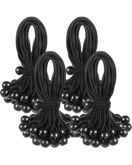 Wowangce 100 Pcs Ball Bungee Cords 9 Inch Bulk Bungee Balls Bungee Cords With Balls Black White Bungee Cords Heavy Duty Outdoor