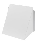 8 X 8 White Galvanized Steel Vent Cover Duct Exhaustinlet Rain Deflector Weatherproof Guard For Open Ventilation System