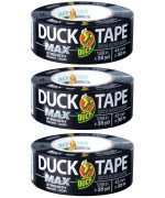 Duck Brand Max Strength Duct Tape Black 3 Rolls 188 Inch X 35 Yards Each 240867