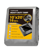 Tarp Waterproof 10X20 Feet 16 Mil Heavy Duty Thick Tarp Uv Resistant Rip And Tear Proof Large Tarp With Reinforced Edges For