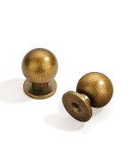 Dosoye 10 Pack 1 Inch 25Mm Diameter Round Solid Vintage Antique Brass Cabinet Knobs Cabinet Pulls Knobs For Cabinets And Drawe