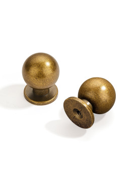 Dosoye 10 Pack 1 Inch 25Mm Diameter Round Solid Vintage Antique Brass Cabinet Knobs Cabinet Pulls Knobs For Cabinets And Drawe