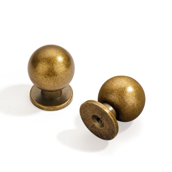 Dosoye 10 Pack 1 Inch 25Mm Diameter Round Solid Vintage Antique Brass Cabinet Knobs Cabinet Pulls Knobs For Cabinets And Drawe