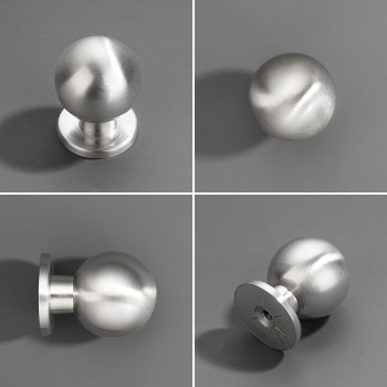 Dosoye 10 Pack 1 Inch 25Mm Diameter Round Brushed Nickel Cabinet Solid Knobs Cabinet Pulls Knobs For Cabinets And Drawers Ball