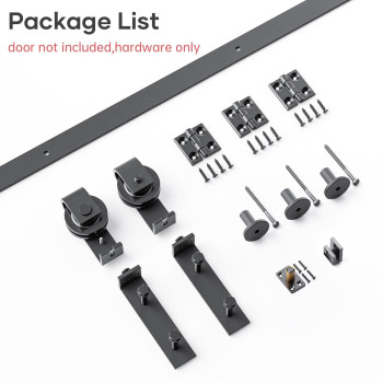 Easelife 32 Bifolding Sliding Barn Door Hardware Track Kit For 2 Closet Door Side Mount Roller Heavy Duty Slide Smoothly Quie