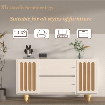 Xlroaafs Wood Legs For Furniture Set Of 4 Couch Legs 4 Inch Sofa Legs Replacement Furniture Feet Natural Wooden Furniture Legs S