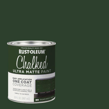 Rustoleum 391445 Chalked Forest Green Ultra Matte Interior Paint 30 Oz Forest Green