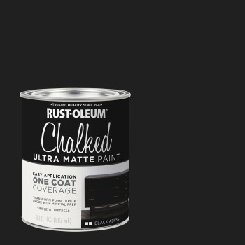 Rustoleum 391444 Chalked Black Abyss Ultra Matte Interior Paint 30 Oz Black Abyss