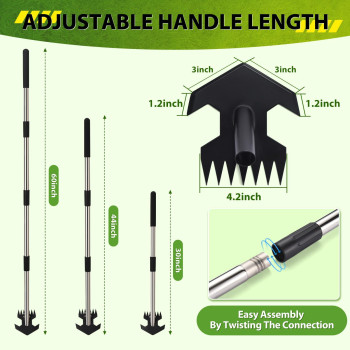 Carod Hoe Garden Tool Scuffle Garden Hoe For Weeding With 3060 Inch Steel Long Handle Dual Use Sharp Gardening Hula Hoe Adju