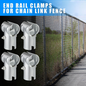 Tandefio Pipe Clamp Chain Link Fence T Clamp Galvanized Steel End Rail Clamp For Od Pipe Bolts And Nuts Included12 Pcs 158