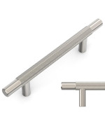 Amerdeco 10 Pack Brushed Satin Nickel Knurled Cabinet Pulls 334 Inch Hole Centers Kitchen Cabinet Handles Hardware Kitchen Han