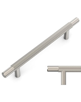 Amerdeco 10 Pack Brushed Satin Nickel Knurled Cabinet Pulls 63 Inch Hole Centers Kitchen Cabinet Handles Hardware Kitchen Handl