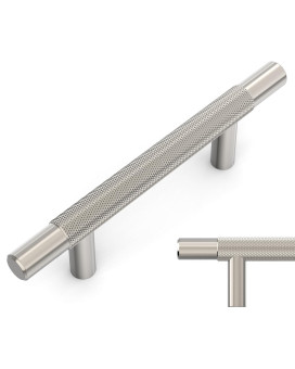 Amerdeco 10 Pack Brushed Satin Nickel Knurled Cabinet Pulls 3 Inch Hole Centers Kitchen Cabinet Handles Hardware Kitchen Handles