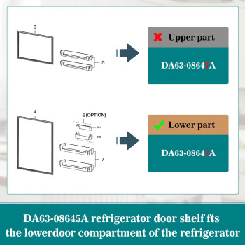 Da6308645A Door Shelf Bin Compatible With Samsung Rt18M6215Sg Rt18M6215Sr Etc Part Number Pd00044855 4864777 Ap6241328 Ps