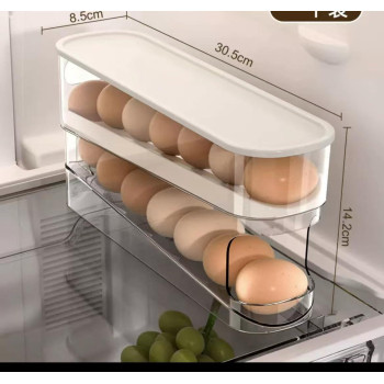 Egg Holder For Fridge Auto Rolling Fridge Egg Cartons Include Egg Washer Egg Organizer For Refrigerator Clear Plastic Egg Dis