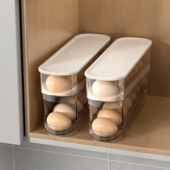 Egg Holder For Fridge Auto Rolling Fridge Egg Cartons Include Egg Washer Egg Organizer For Refrigerator Clear Plastic Egg Dis