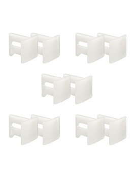 Generic 10 Pcs N7015 Plastic Door Bottom Guide Kits Replacement 5 Sets White