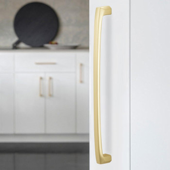 Bukobyhe 10 Pack 10 Inch Kitchen Cabinet Handles Brushed Gold Cabinet Pulls Zinc Alloy Drawer Pulls Solid Kitchen Hardware