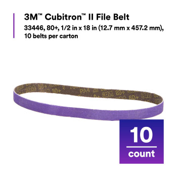 3M Cubitron Ii File Belt 33446 80 Grit 12 In X 18 In File Belts Resin Bonded Spot Weld Removal Pack Of 20