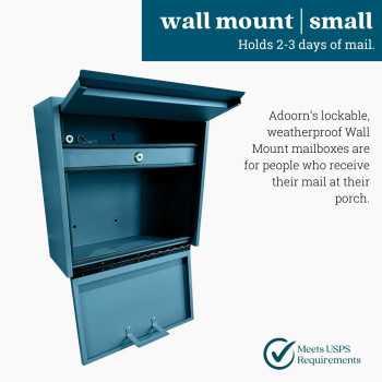 Wall Mount Mailbox Small Antitheft Locking Mailbox Weatherproof Mailboxes For Outside The House 135 H X 15 L X 55