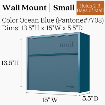 Wall Mount Mailbox Small Antitheft Locking Mailbox Weatherproof Mailboxes For Outside The House 135 H X 15 L X 55