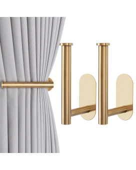 Groleca 2 Pack Adhesive Curtain Holdbacks Curtain Tie Backs Curtain Holdbacks No Drill Curtain Pull Backs Adhesive Curtain Hooks