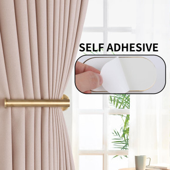 Groleca 2 Pack Adhesive Curtain Holdbacks Curtain Tie Backs Curtain Holdbacks No Drill Curtain Pull Backs Adhesive Curtain Hooks