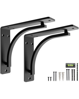 Classic Shelf Bracket Set By Balin Designs Black For 10 12 Fireplace Mantel Shelves L Brackets Heavy Duty Decorative Me