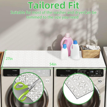 54 X 27 Washer And Dryer Covers For The Top Nonslip Washing Machine Cover Diatomite Washer Dryer Top Protector Mat For La