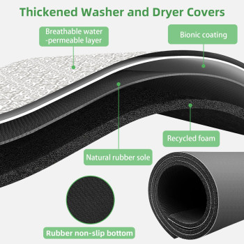 2Pcs 27 X 25 Washer And Dryer Covers For The Top Nonslip Washing Machine Cover Diatomite Washer Dryer Top Protector Mat F