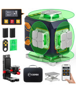 3X360 Laser Level With Remoteapp Control Cigman Green Self Leveling Cross Line Laser For Construction And Picture Hanging 3D