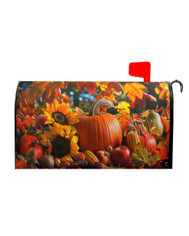 Kcozydecor Autumn Fall Harvest Mailbox Covers Magnetic Standard Size 255 X 21 Thanksgiving Pumpkin Maple Leaf Sunflower