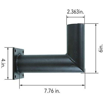 90 Degree Wall Mount Lshape Bracket For Slip Fit Lights 2 38Inch Adjustable Wall Bracket Angle Right Angle Tenon Adapter F