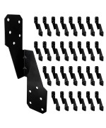 30 Pcshurricane Brackets H25A 18Gauge Galvanized Hurricane Tie 25Ct Heavy Duty Hurricane Straps Left Tie Black