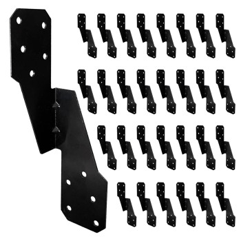 30 Pcshurricane Brackets H25A 18Gauge Galvanized Hurricane Tie 25Ct Heavy Duty Hurricane Straps Left Tie Black