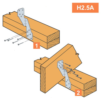 30 Pcshurricane Brackets H25A 18Gauge Galvanized Hurricane Tie 25Ct Heavy Duty Hurricane Straps Left Tie Black